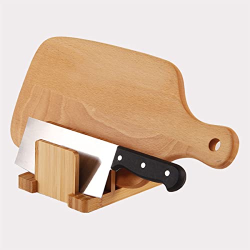 Kunovo Bamboo Pot Lid Holder,Cutting Board Organizer,Baking Sheet/Pan Organizer Rack For Cabinet (Ggj-A) #TOP2