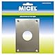 MICEL - 92662 - Runde Schlüsselplatte für Türschloss, satiniertes Nickel, Dicke 1 mm, 70 x 100 mm