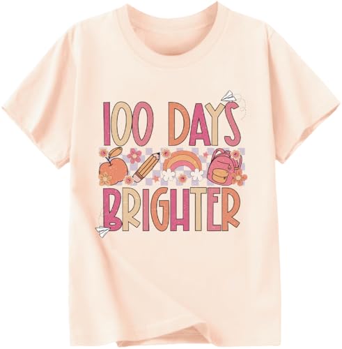 100 Days of School Shirt for Boys Girls Funny 101 Day of School Costume Short Sleeve Graphic Tee Tops Kids 3T-8T