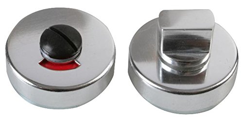 Duratool Bathroom Turn & Release with Indicator, Aluminium 2" (51mm) - Privacy Lock