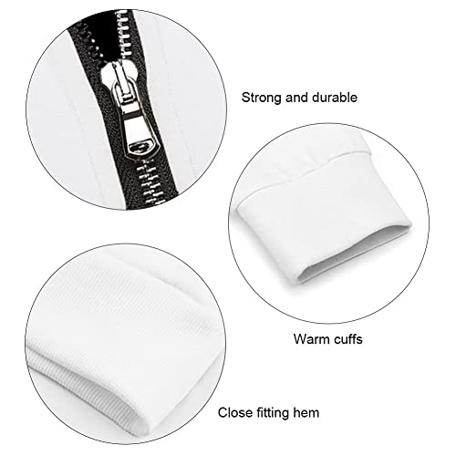 Netilgen Full Zip Hoodie For Women Girls, Casual Long Sleeve Sweatshirt Hooded Jacket With Pockets For Sport Workout Hiking, Zebra Print #TOP5