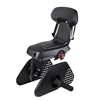 Polisport Guppy Junior AMZ All Black 8636100027 - Kinder-Fahrradsitz Hinten, Alter 6+, Größe 1,10 M+, Max. 35 Kg, Kinderfahrradsitz, Klappbare Fußstützen, Radschutz, Für Gepäckträger, Schwarz
