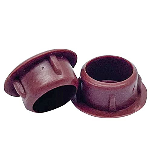 Image of 10mm Brown Round Plastic Flush Type Hole Plugs Furniture Fencing Post Pipe Insert End Caps,for Kitchen Cabinet Furniture Hole(100 Pcs)