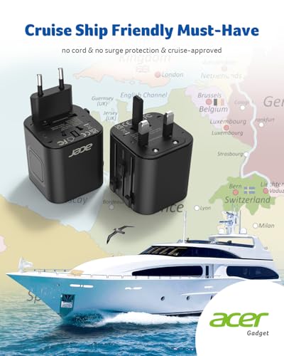 Acer US to Europe Plug Adapter, Universal Travel Adapter, International Power Adapter for - image 6