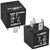 Automotive Relay 5C3T-14B192-AA P6STD (Pack of 2) - 4 Pin 12V 40A SPNO Multi-Purpose Relay for Ford