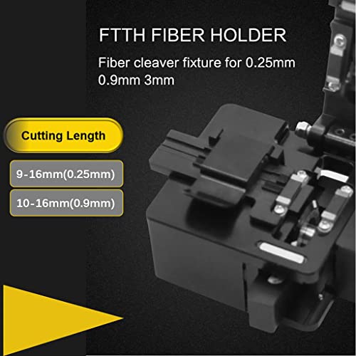 Miniatura 5 de Qiirun Tm27 Fiber Cleaver Cortadora De Fibra Óptica, Alta Precisión Con 16 Puntos De Corte De Fibra Con Soporte De Fibra 3 En 1 Para Fibra De 0.25mm 0.9mm 3.0mm