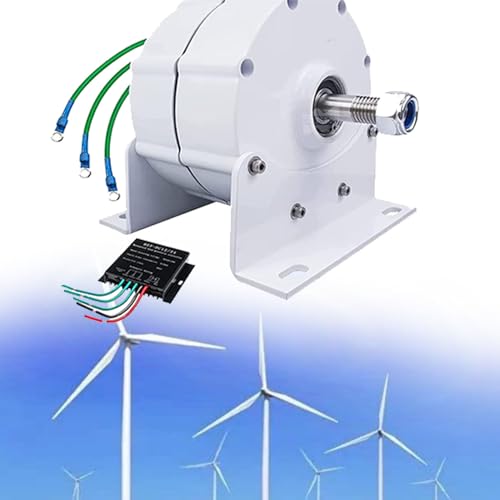 DTUcacochymic Generador de imán permanente, imán permanente sin engranajes, de baja velocidad, 500 rpm, aleación de aluminio, aislado, alternador de ahorro de energía para turbina de viento horizontal