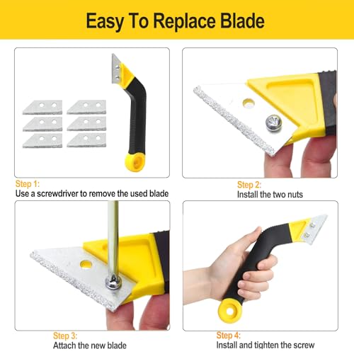 Grout Removal Tool with 6 Blades