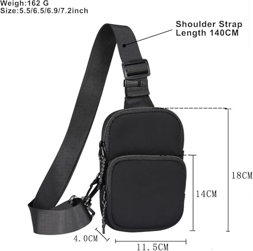 Bolso cruzado impermeable unisex para exteriores miniatura 7
