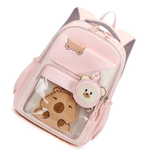 Mochila infantil ergonómica con múltiples compartimentos exteriores