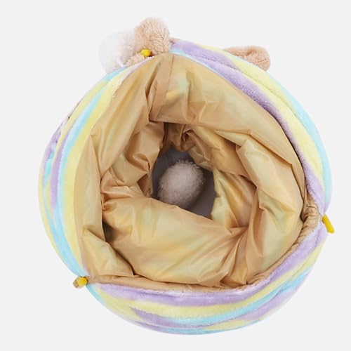 Tunnel pour chat lavable et pliable avec rayures multicolores - 7