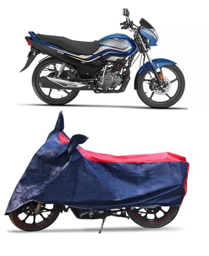 Image of Hero Super Splendor Two Wheeler Cover - Dustproof - UV Protection - Waterproof Bike Body Cover (Blue,Red)