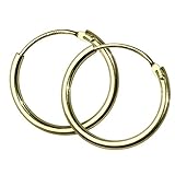creolen gelbgold 585 Material: 333er Gelbgold NKlaus PAAR HERREN Creolen ECHT GOLD 333er Ohrring Ohrschmuck Ohrhänger 15 mm 3752