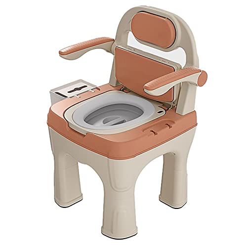 DJXLMN Chaise de toilette bariatrique à bras rabattables – Grande capacité de poids, assemblage facile, dossier rembourré – Alternative plus sûre pour une utilisation au chevet des adultes