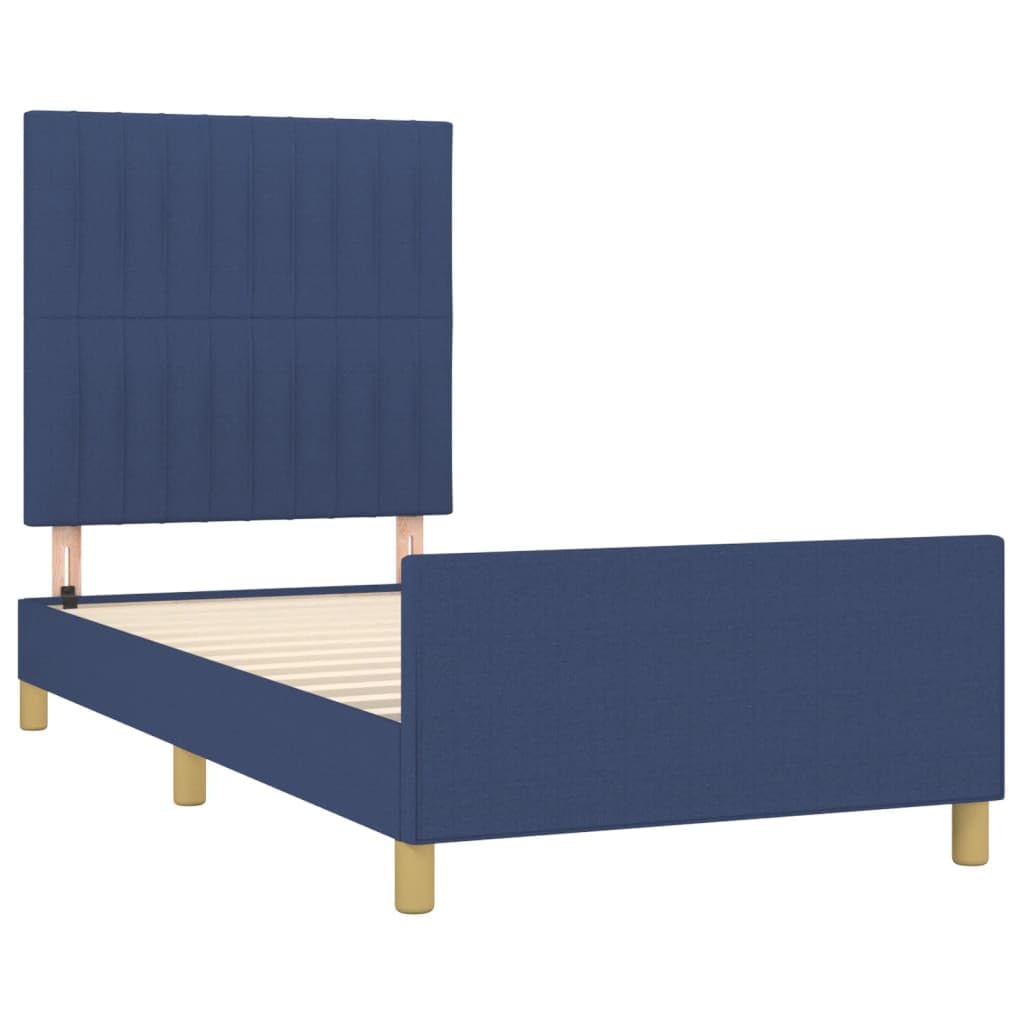 Homgoday Telaio per letto senza materasso blu, 90 x 200 cm, tessuto con doghe adatto a un materasso di 90 x 200 cm, telaio per letto a piattaforma per camera da letto, adulti C
