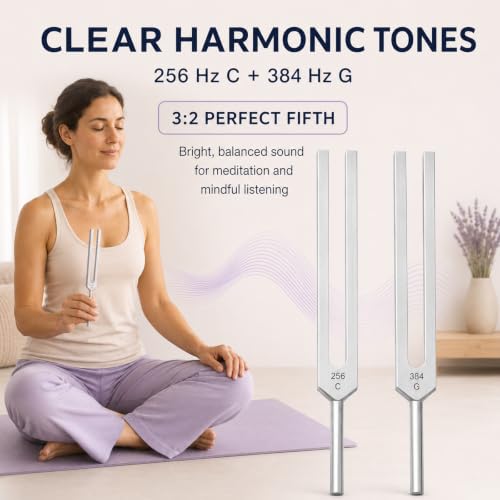 Image of Tuning Forks for Healing Set, Includes 128Hz, 136.1Hz, 256Hz, 384Hz