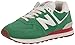 Produktbild New Balance Herren Iconic 574 V2 Sneaker, Varsity Green Velocity Red Ml574he2, 42.5 EU