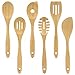 Dehaus® hochwertige Küchenutensilien Set 6-teilig Bambus, Küchenhelfer, Pfannenwender, Kochlöffel Holz, Schaumlöffel, Kochbesteck, Küchen Zubehör, Kochutensilien, Küchenset, Kochset, Wender, Spatel