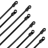Black Zip Ties with Screw Hole 100 PCS Heavy Duty Nylon Wire Ties Mountable Head Cable Tie Black Multipurpose Cable Cord Management for Indoor Outdoor Home Office Workshop