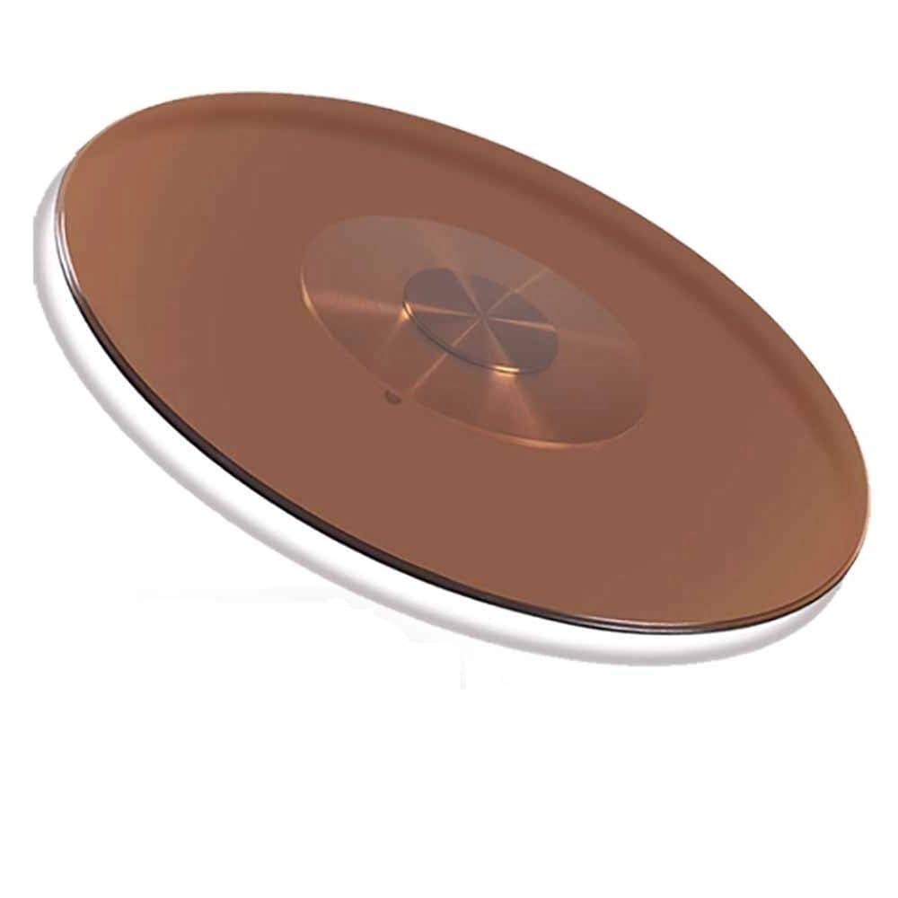 Plaque pivotante rotative 360 robuste en verre trempé marron haut de gamme