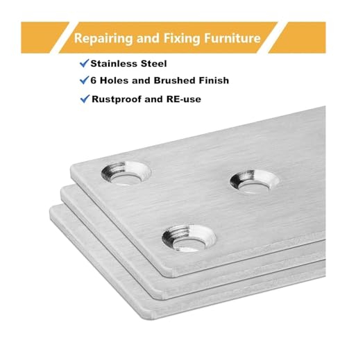 Fleje de metal, kit de braçadeira de mangueira DIY, 20 peças placa de união plana placas de reparaçã