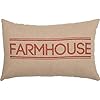 Vhc brands sawyer mill pillow bedding accessory 14×22 farmhouse red  urban country home decor