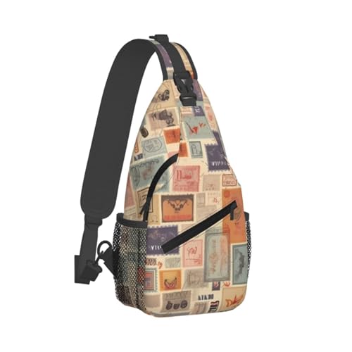 Bolsa cruzada de pecho para hombre, mochila diagonal miniatura 2