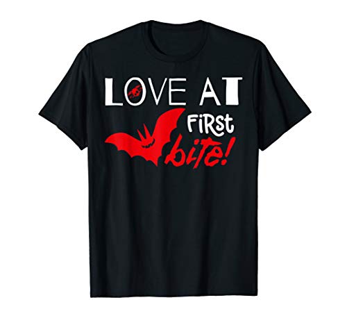 Image of Love at First Bite Funny Halloween Design T-Shirt