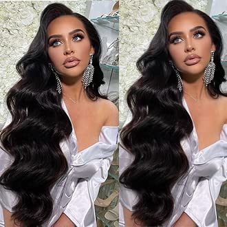Body Wave Lace Frontal Closure Ear to Ear 13x4 Pre Plucked with Baby Hair Bleached Knots Unprocessed Brazilian Virgin Human Hair Frontal Natural Color 16 Inch