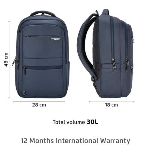 Image of Safari Tux 30L Formal Laptop Backpack Bag for Men & Women, Ideal for Office Use /School /College Boys and Girls, 2 Compartment, Premium PU Fabric, Antitheft, Trolley Sleeve & Organizer