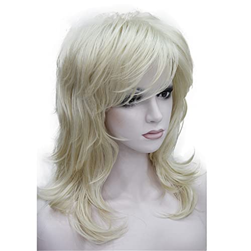 Qinhange Long Shaggy Layered Ombre Blonde Classic Cap Full Synthetic