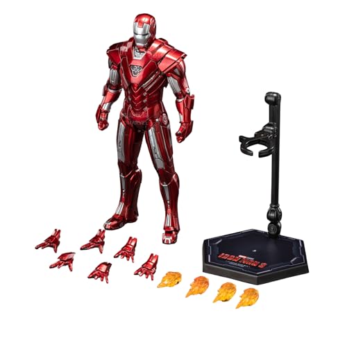 Image of ZD Toys Action Figure - 7 Inch Iron Man Mark 33, 1 /10 Scale, Interchangeable Hands & Blades, Stand, Durable PVC Build, Ideal Gift for Fans & Collectors, Ages 15+ Years