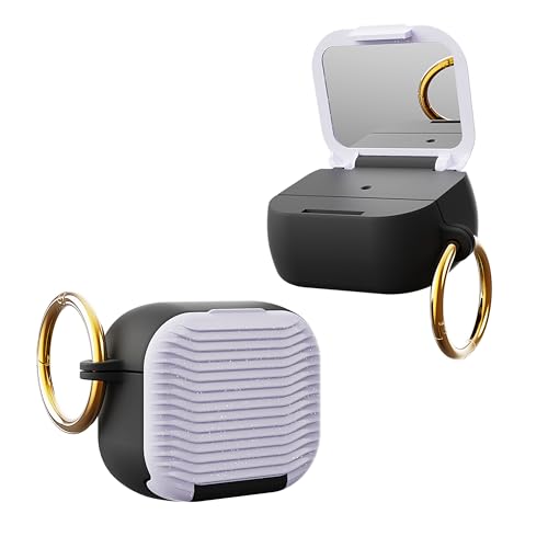 Coque AirPods Pro 3 antichoc violette avec miroir résout le problème des boîtiers rayés