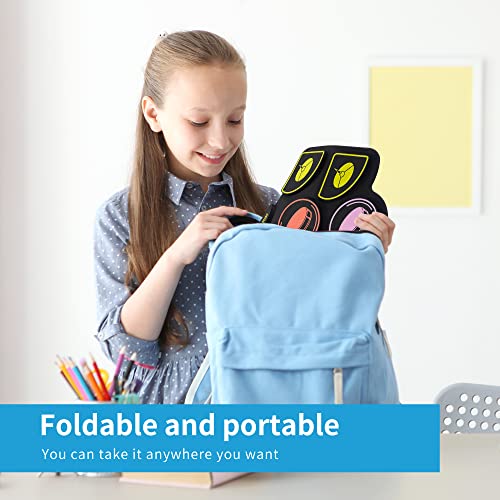 9 Pads Schlagzeug Elektronisch, E-Drum Set mit LED-leuchtende Trommelstöcke, Elektronisches Schlagzeug mit Trommelständer, Eingebauter Stereo-Lautsprecher mit 2 Fußpedale