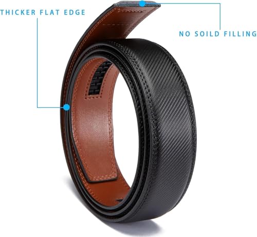 35 mm Genuine Leather Men’s Ratchet Belt 2-Pack Classic Dress Casual Gift Box Trim-to-Fit2