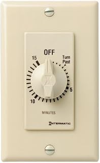 Intermatic FD15MC 15-Minute Spring Loaded Wall Timer, Ivory Color: Ivory, Model: FD15MC, Outdoor