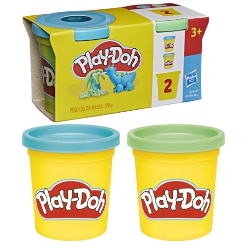 Image of Play-Doh 2 Pack, 3 Ounce Cans, Mint Green & Bright Blue Modeling Compound, Kids Arts & Crafts 3+