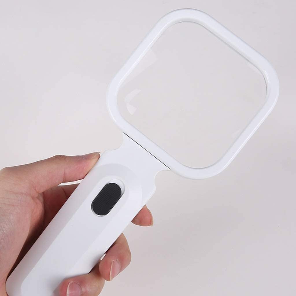 Lupa de Pantalla, Lupa de 10 aumentos, Espejo Auxiliar de 3 aumentos, Espejo Principal, lámpara de Alta Potencia, Lupa de Mano con luz LED, Doble Comodidad.