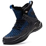  Blueskyli Sicherheitsschuhe Herren S3 Arbeitsschuhe Damen Leicht Atmungsaktiv Sicherheitsstiefel Hoch Schutzschuhe mit Stahlkappe Gr.37-48