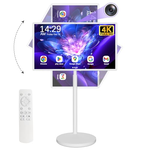 Image of 32-inch Smart Screen 4K Camera Portable TV |Wireless Portable TV on Wheels |Touch Screen Monitor | Android 13 OS (Support Google Store) Built-in Battery (5-8H) Full Swivel Rotation (8RAM+128GB)