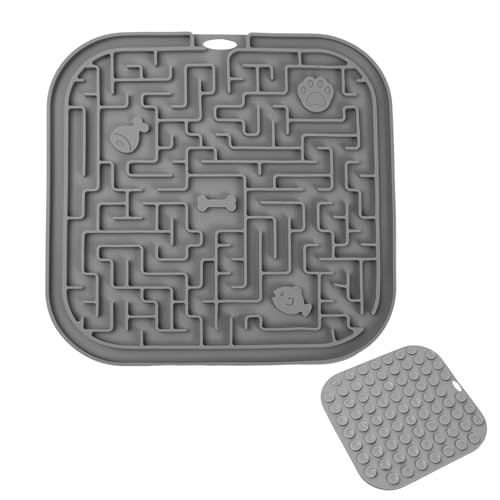 Shengxi Tapete para Lamer Perros, Alfombrilla de Alimentación Lenta para Mascotas sin BPA, Alfombra de Lamer de Silicona para Perros para Bañarse Arreglarse y Entrenar