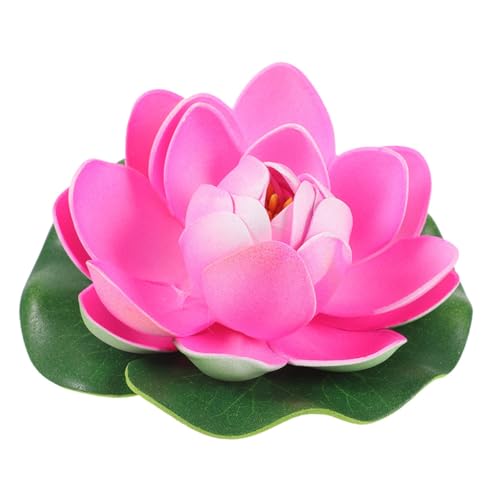 Simulation Lotus Leaf Lotus Realistic Flowers Faux Lily Pad Lifelike Floating Aquarium Plants Pond Plant Giant Flamingo False Water Lily Foam Floating Flowers