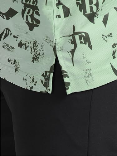 Image of STELLERS Men's Printed Polo T-Shirt | Regular Fit| Feather Touch Feel | Odour Resistant | Wrinkle Free | Stretchable | Anti-Static
