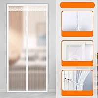 Liveinu Isolerend beschermend gordijn, magnetisch warmtewerend gordijn voor deuren, thermo-deurgordijn, koudebescherming, thermogordijn, waterdicht, winddicht, voor balkondeur, kaki, 95 x 215 cm
