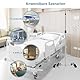 Konmee Medizinische Infusionsständer Schwerlast Basis 2 Haken 4 Räder, 304 Material aus Edelstahl,Höhe einstellbar