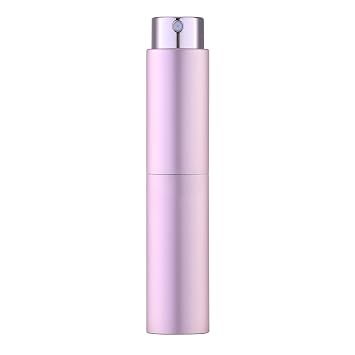 Tekson 10ml Travel Perfume Atomizer Refillable, Mini Cologne Spray Bottle Empty, Small Coffee Spray Bottle Pink