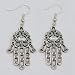 Produktbild Ohrringe silber Hamsa  Hand der Fatima Evil Eye  silber Hand Ohrringe