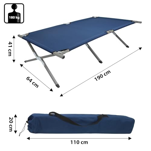 Campingliege BB Sport Klappbett 190 x 64 x 41 cm für Outdoor und Indoor