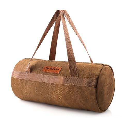 Z-LEAP Tent Stakes Bag, Camping Tools Storage Canvas Bag Multifunctional Large Capacity Bags for Outdoor, Hiking, Hunting, Brown