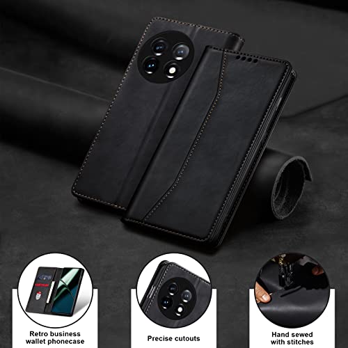 Image of Jasonyu Flip Wallet Case for OnePlus 11 5G,Black